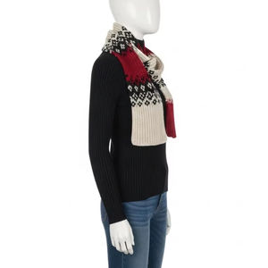 Écharpe longue unie personnalisée pour femmes, 100 % acrylique, avec logo personnalisé, lettres grecques de fraternité et de sororité, couleurs vert, rose, noir - Product Image 2