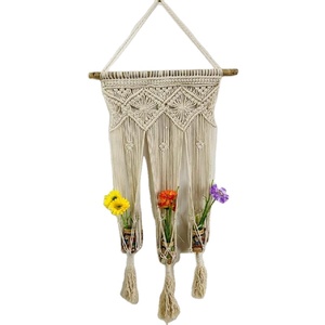 Décoration de maison salon grande taille tenture murale macramé écologique fait à la main coton tenture murale paniers plantes pour la décoration intérieure - Product Image 6