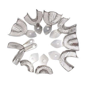 Meilleur Prix : Porte-empreintes dentaires supérieures et inférieures, autoclavables, à contour perforé, instruments dentaires pour la dentisterie SurgiRight - Product Image 1