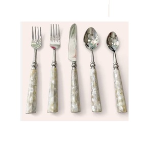 Ensemble de couverts de table d'hôtel, design artisanal, couteau, cuillère, couverts en laiton, ensemble de couverts décoratifs plaqués nickel - Product Image 3