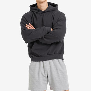 เสื้อฮู้ดสตรีทแวร์แบบกำหนดเองสำหรับผู้ชาย บริการ OEM ผ้าฝ้ายผสมโพลีเอสเตอร์ ฟลีซ ทรงปกติ หนานุ่ม แห้งเร็ว ระบายอากาศได้ดี - Product Image 2