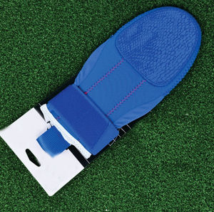 KATBROS INDUSTRIES <b>Blue</b> Baseball Palm Protector with Adjustable Strap and Patch Design Right Handed <b>Throw</b> Breathable Woven - Product Image 1