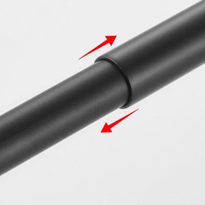 Ensemble de quincaillerie de salle de bain réglable noir mat 16-27 pouces épaissir l'espace aluminium 3 pièces porte-serviettes 16-27 pouces bain réglable - Product Image 5