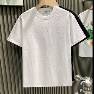 เสื้อยืดคุณภาพสูง ผ้าฝ้าย 100% รับผลิต OEM แบรนด์ของคุณเอง เสื้อยืดแขนสั้น ยูนิเซ็กซ์ ไซส์ใหญ่ เสื้อยืดผู้ชาย ผ้าแคนวาส เป็นมิตรกับสิ่งแวดล้อม ระบายอากาศได้ดี - Product Image 4