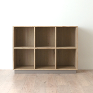 RUR85 Modern Wood <b>Storage</b> Cabinet 6-Cube <b>Open</b> Shelving <b>Unit</b> for Living Room Home Furniture Minimalist Design - Product Image 2