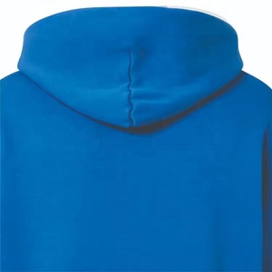 Sudadera con Capucha y Cremallera Azul Unisex, Corte Holgado, Color Sólido, Estilo Casual, Tejido French Terry, para Otoño - Product Image 6