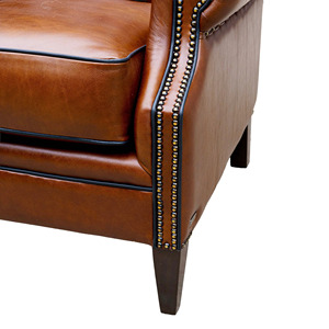 Moderno lujo elegante contemporáneo Buff tela Chesterfield Loveseat alta calidad cuero genuino nuevos sofás de sala de estar - Product Image 2