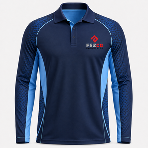 Camisa de Pesca Personalizada de Manga Larga para Hombre, Diseño de Lubina con Impresión por Sublimación, Protección UPF 50 Anti-UV, Polo de Poliéster - Product Image 6