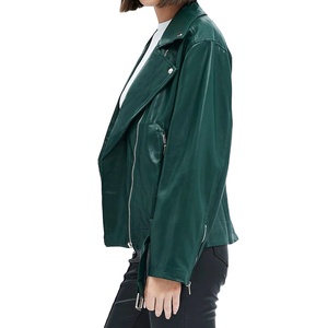 Vestes en cuir véritable pour femmes en gros Doublure en coton tricoté sur mesure Respirant Écologique Mode d'hiver Vêtements d'extérieur - Product Image 4