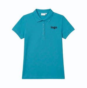 Polo femme anti-plis rayé color block en mélange de coton à manches amples pour l'été, personnalisable avec logo - Product Image 2