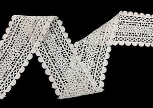 P.C. JAIN TEXTILE PRIVATE LIMITED Tissu en dentelle 100 % polyester durable, doux, respirant, écologique, à séchage rapide, motif floral orné - Product Image 3