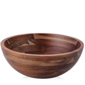 Tazón de Madera Maciza Ecológico de Primera Calidad, Tazón de Madera de Acacia Natural para Ensaladas, Sopas y Verduras, Tazón de Madera de Alta Calidad para Servir Platos - Product Image 5