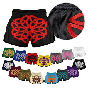 Pantalones Cortos de Muay Thai Personalizados de Alta Calidad para Hombre, Transpirables, de Satén, para Boxeo, Artes Marciales, Entrenamiento, Gimnasio, Modernos, OEM - Product Image 1
