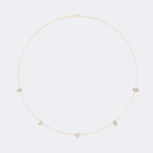 Collier en diamant de laboratoire de 1,50 CTW, taille brillant multi-formes, pour femme, or 9K 14K 18K, luxe, couleur E F, VS VVS, bijoux fins - Product Image 1