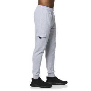Good Quality Adult Men's Casual Joggers Pants White Color Slim Fit Comfortable Eco-Friendly Breathable Exercise Gym Elastic - Product Image 2