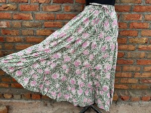 Hand Block Print Cotton <b>Skirt</b> Ethnic Wear Women Long Maxi <b>Skirt</b> Summer Dress Floral Print Cotton Long <b>Skirt</b> - Product Image 6