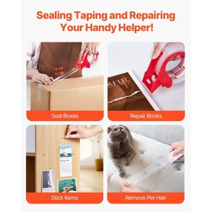 Nastro Adesivo Trasparente Resistente da 3 Pollici, 12 Rotoli, 1,88 Pollici x 65 Iarde, 2,7 Mil, con Dispenser - Product Image 6