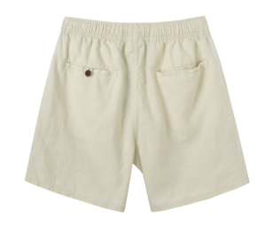 Shorts Bermuda en Coton Uni pour Homme, Taille Mi-Haute avec Cordon de Serrage, Style Décontracté avec Poches, Tissu Respirant - Product Image 2