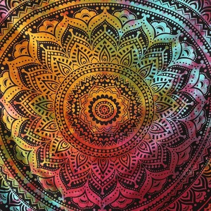 Popular Handicrafts Queen Mandala Hippie Tie Dye Psychedelic Ombre <b>Tapestry</b> <b>Wall</b> <b>Hanging</b> | Indian Bohemian Dorm Room Decor - Product Image 5