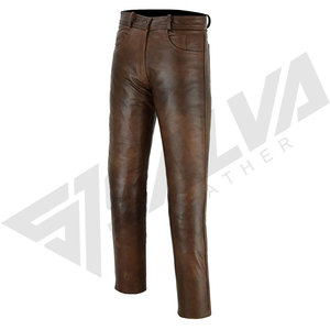 Pantalon d'hiver léger en similicuir PU imperméable pour homme, couleur marron uni, bonne qualité, personnalisable, vente chaude - Product Image 3
