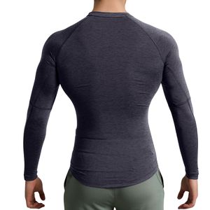 T-shirt de compression ajusté pour homme, personnalisable, séchage rapide, pour musculation, fitness, entraînement en salle de sport, OEM - Product Image 3