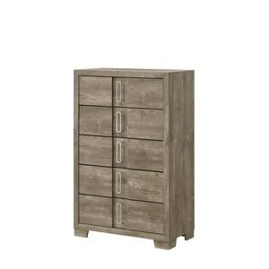 Cómoda Contemporánea para Dormitorio en Color Marrón con Acabado Laminado, Unidad de Almacenamiento con Cajones TSCA CARB P2 para Muebles Modernos para el Hogar, Venta al por Mayor B2B - Product Image 3