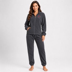 New Arrival Women's Fleece <b>Tracksuit</b> Premium Cotton Blend Hoodie and Pants Set Durable <b>Stitching</b> High Quality Women <b>Tracksuit</b> - Product Image 1