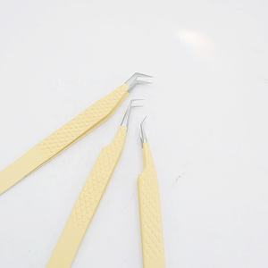 Nomex International vente en gros de haute qualité 45 degrés en acier inoxydable Extension de cils pince à épiler léger antibactérien - Product Image 5