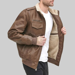 Chaqueta de Cuero para Hombre, Estilo Casual, Ajustada, de Invierno, Premium, con Cierre, Estilo Vintage, de Lujo - Product Image 6