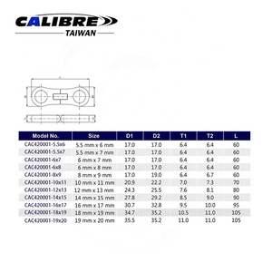 Clignotants de moto TAIWAN CALIBRE avec boîtier chromé et lentille ambre - Product Image 2