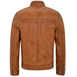 Veste en cuir pour homme, tissu en toile, streetwear, respirante, manches longues, haute qualité, prix raisonnable, vestes en cuir pour homme - Product Image 2