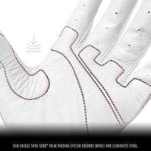 ถุงมือเบสบอลและซอฟต์บอลระบายอากาศของผู้ผลิตมืออาชีพปรับแต่งขนาดได้โลโก้หนังกันลื่น - Product Image 2