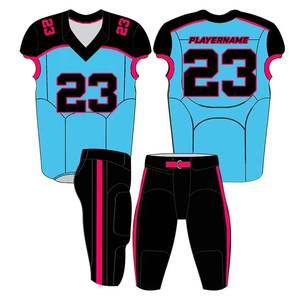 ชุดฟุตบอลแบบกำหนดเอง เสื้อเจอร์ซีย์แบบซับลิเมชั่น ผ้าทวิลล์ลายอเมริกัน ชุดกีฬาคุณภาพดี ราคาดีที่สุด สำหรับผู้ใหญ่ ขาสั้น ผ้าโพลีเอสเตอร์ 100% - Product Image 1