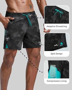 Pantalones Cortos Deportivos para Hombre con Forro, Ultraligeros, para Entrenamiento - Product Image 4