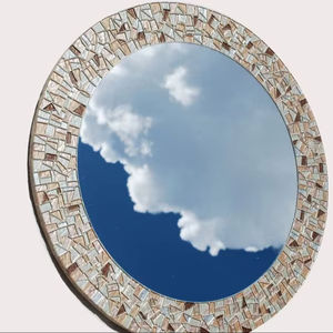 <b>Shades</b> of Blue Bone Inlay Photo Frame 4 x 6 Inch Handmade Mosaic Style Picture Frame for Home Decor & Tabletop Display - Product Image 1