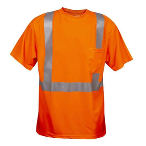 T-shirt de sécurité haute visibilité Classe 2 ANSI EN ISO 20471 Bandes réfléchissantes Vert citron Utilisation jour et nuit - Product Image 4