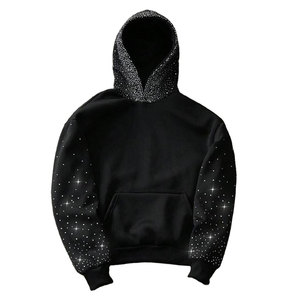 เสื้อฮู้ดผู้ชายสีเบจ ทรงปกติ ผ้าฝ้ายฟลีซ 100% มีกระเป๋าหน้า สไตล์วินเทอร์ แนวอาร์แวน์ทการ์ด ลวดลายดิจิทัล - Product Image 1