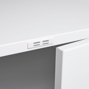 Adjustable Mobile Printer Stand Metal <b>Laptop</b> Stand with Storage Door-Adjustable Shelf File Cabinet Wheels for <b>Small</b> Spaces H - Product Image 6