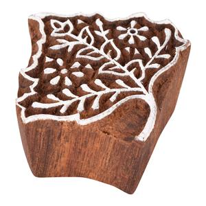 Sello decorativo de madera con diseños de hojas tradicionales para uso artístico - Product Image 6