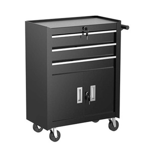 3 Drawer <b>Tool</b> Cart with Storage <b>Cabinet</b> Mobile Heavy Duty Auto Repair Trolley - Product Image 1