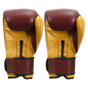 Gants de boxe marron doré en cuir PU avec sangle de poignet réglable, gants d'entraînement à doigts complets avec fermeture auto-agrippante pour adultes, pour le sparring - Product Image 5