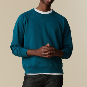 High Quality Unisex Cotton Crew Neck Sweatshirt Oversized Blank Casual Streetwear <b>Pullover</b> - Product Image 4