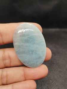 Gema de Aguamarina Azul Natural Lechosa, Cabujón Ovalado, Sin Calor, Sin Tratamiento, de Minas Africanas, para la Fabricación de Joyas - Product Image 5