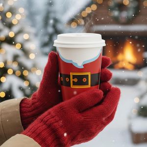 Set da 60 Tazze di Carta Monouso da 350 ml per Caffè con Coperchio, Confezione Bulk con 12 Stili Diversi per Cioccolata Calda o Bevande Fredde - Product Image 3