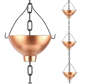 Cadena de Lluvia Metálica de Diseño para Exteriores, Cadena de Drenaje de Agua Colgante Elegante para Canaletas de Techo - Product Image 3