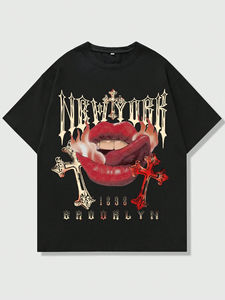 Camisetas de Algodón 100% Lisas al por Mayor para Hombre, Tallas Grandes, de Alta Calidad, con Estampado Gráfico, Estilo Urbano - Product Image 6