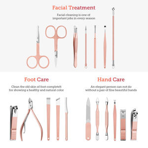 Kit de manucure et pédicure à domicile en acier inoxydable, avec coupe-cuticules professionnel, ciseaux et lime - Product Image 6