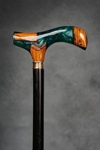 Bastón de madera hecho a mano |   Bastón de Diseño con Mango de Resina |   Bastón de Lujo para Hombre, Soporte para Personas Mayores - Product Image 6