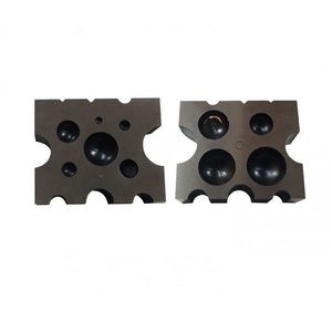 Dapping die and design <b>block</b> with 4 circular holes and 7 semi circular jewellery tools - Product Image 1