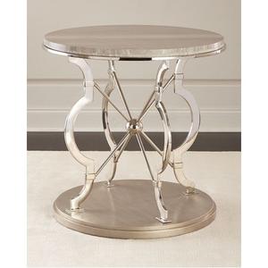 furniture style living room round modern <b>Silver</b> metal legs Modern Metal Side <b>Table</b> - Product Image 6
